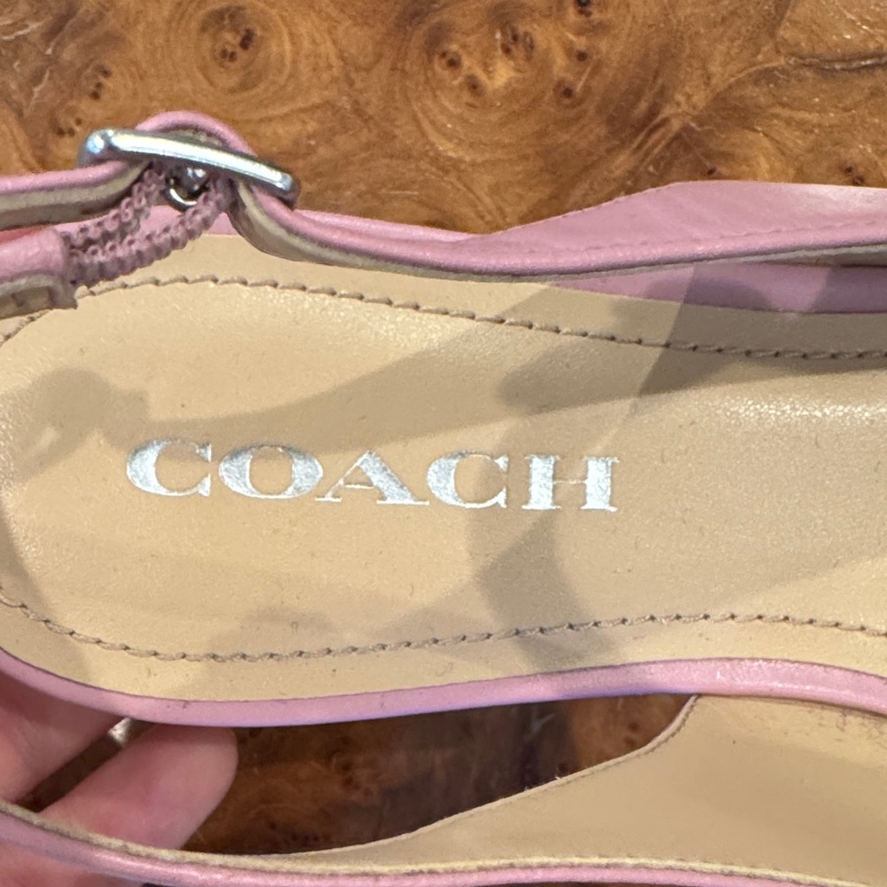 Coach Women's Light Pink Slingback Flats - Picture 2 of 4